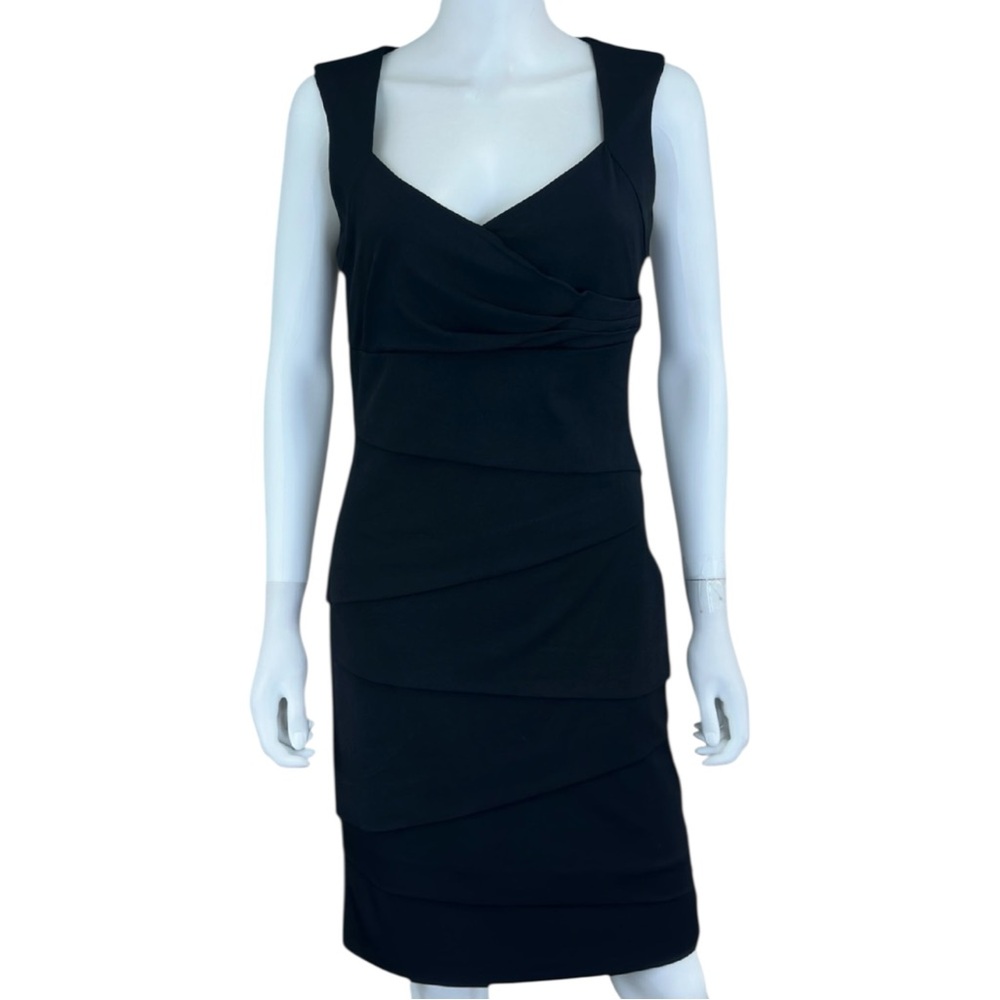 White House Black Market Black Mini Cocktail Dress Size 10 H0442